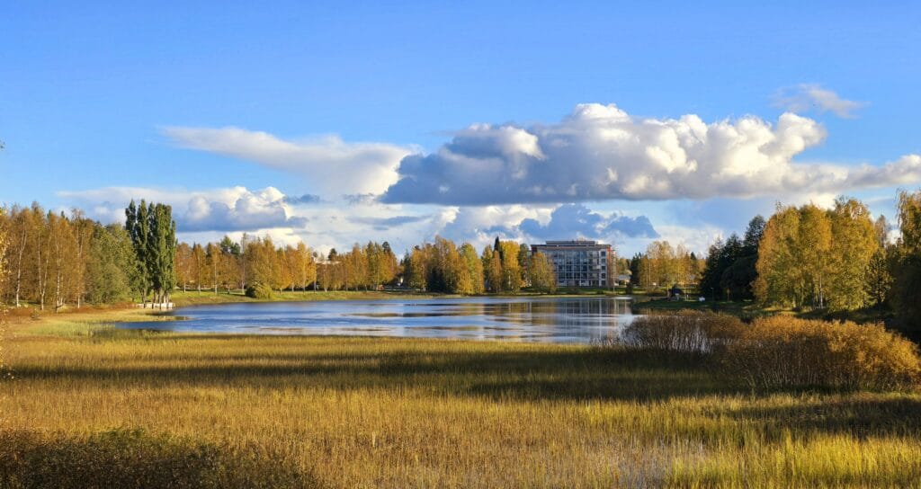 Järvimaisema, kolmostieltä