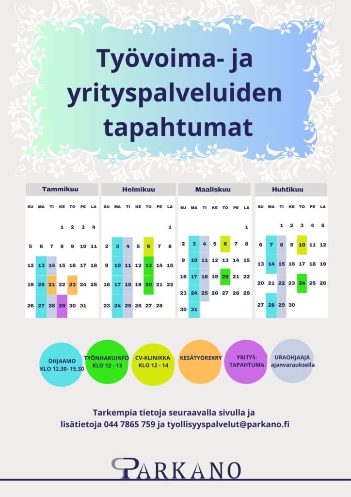 Työvoima- ja yrityspalveluiden tapahtumat