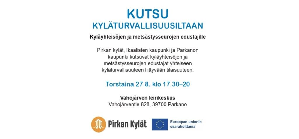 Kutsu kyläturvallisuusiltaan