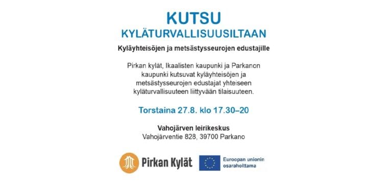 Kutsu kyläturvallisuusiltaan